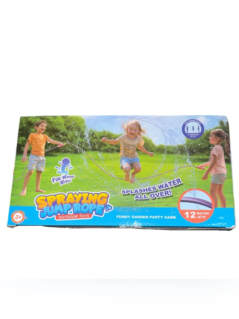 Water Sprinkler Outdoor Yard Toy for Kids 25.5ft Splash Jump Rope Toy New in Box